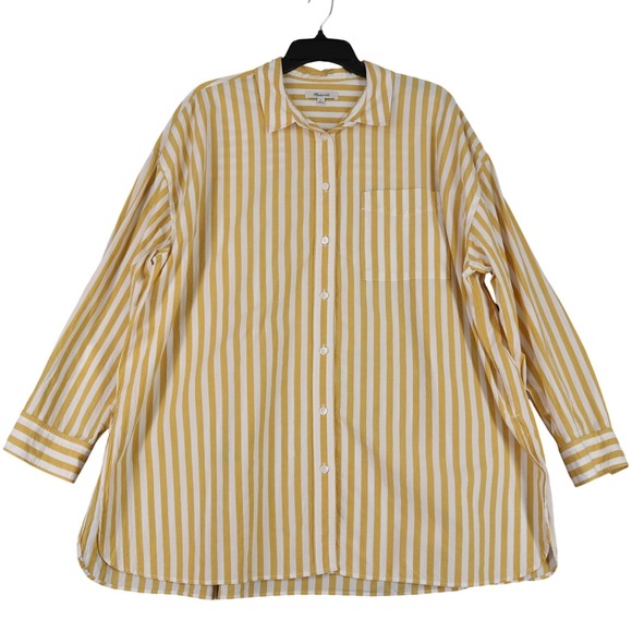 Madewell Tops - Madewell Oversized Striped Button Down Shirt Womens XL Cotton Casual Office Wear
